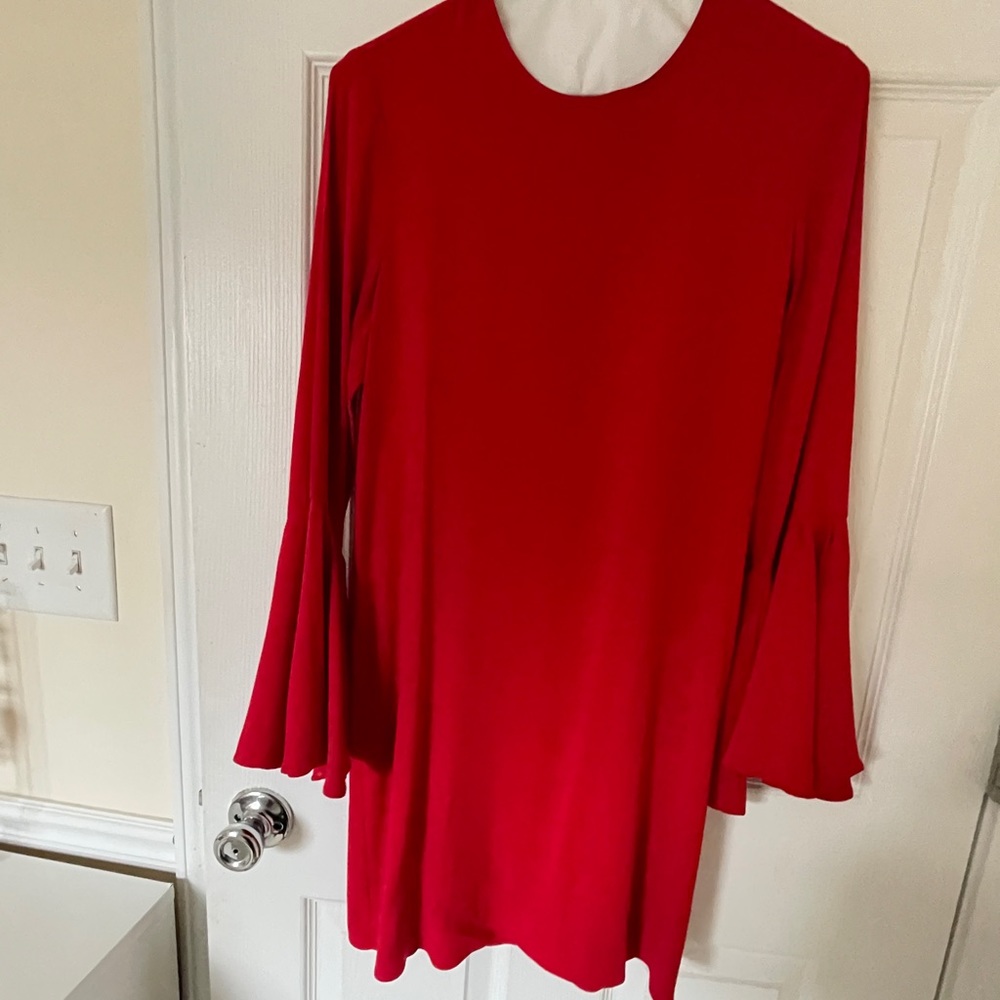 Cute A line dress with bell sleeves
